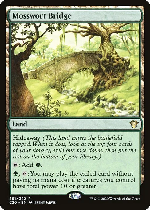 Mosswort Bridge, carta Magic di tipo Land illustrata da Jeremy Jarvis