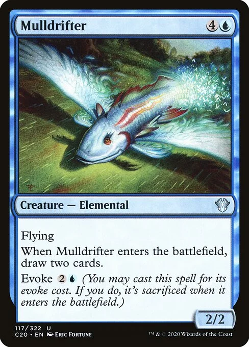 Mulldrifter, carta Magic di tipo Creature — Elemental illustrata da Eric Fortune