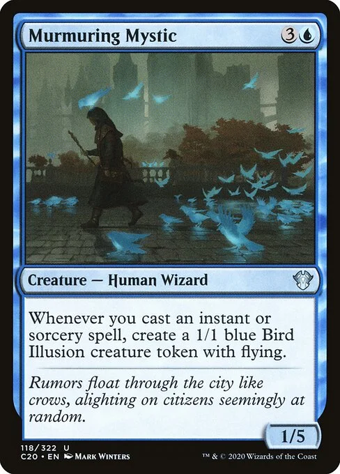 Murmuring Mystic, carta Magic di tipo Creature — Human Wizard illustrata da Mark Winters