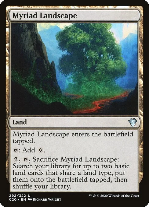 Myriad Landscape, carta Magic di tipo Land illustrata da Richard Wright