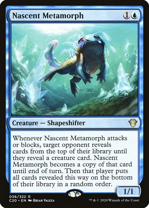 Nascent Metamorph, carta Magic di tipo Creature — Shapeshifter illustrata da Brian Valeza