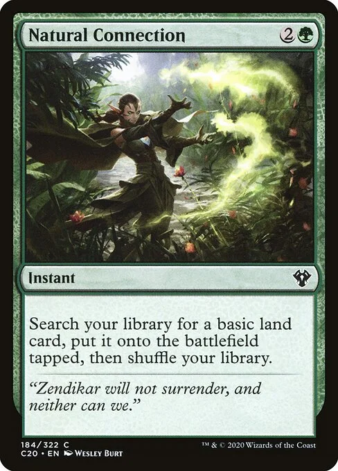 Natural Connection, carta Magic di tipo Instant illustrata da Wesley Burt