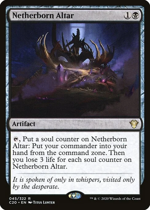 Netherborn Altar, carta Magic di tipo Artifact illustrata da Titus Lunter