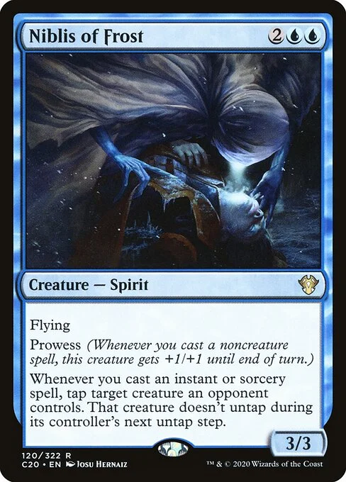Niblis of Frost, carta Magic di tipo Creature — Spirit illustrata da Josu Hernaiz