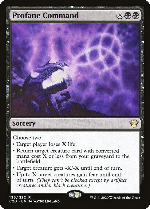 Profane Command, carta Magic di tipo Sorcery illustrata da Wayne England