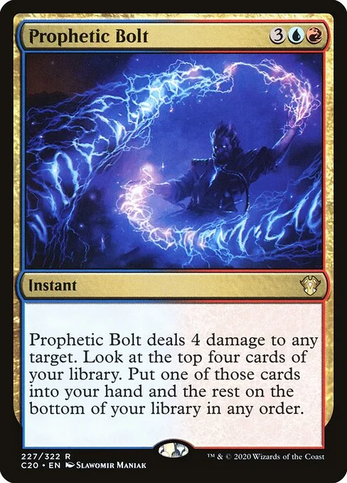 Prophetic Bolt, carta Magic di tipo Instant illustrata da Slawomir Maniak