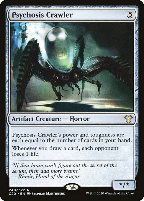 Psychosis Crawler, carta Magic di tipo Artifact Creature — Phyrexian Horror illustrata da Stephan Martiniere