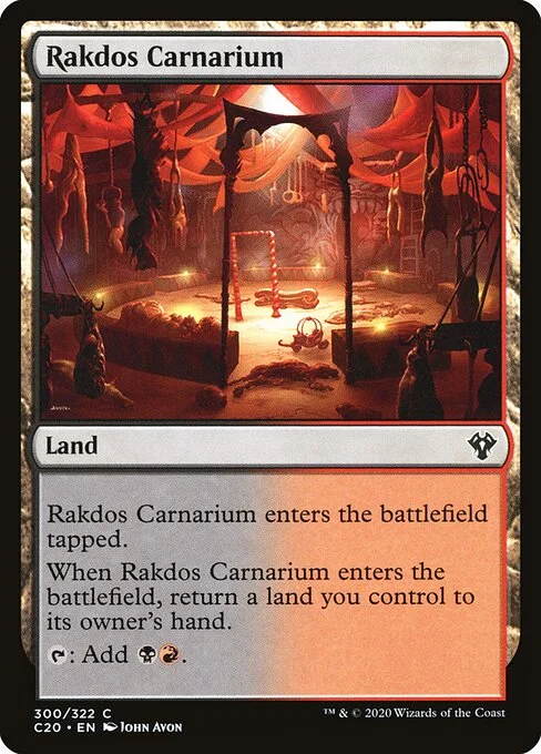 Rakdos Carnarium, carta Magic di tipo Land illustrata da John Avon