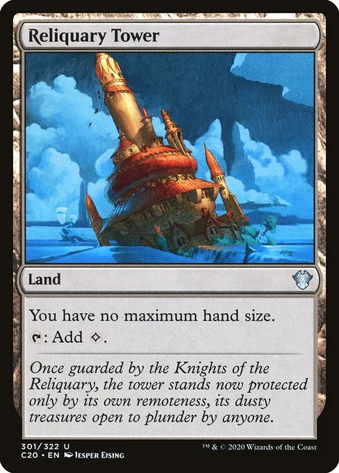 Reliquary Tower, carta Magic di tipo Land illustrata da Jesper Ejsing