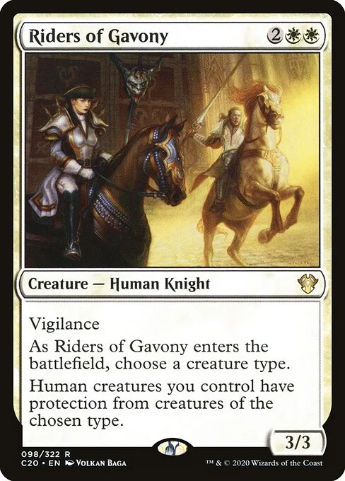 Riders of Gavony, carta Magic di tipo Creature — Human Knight illustrata da Volkan Baǵa