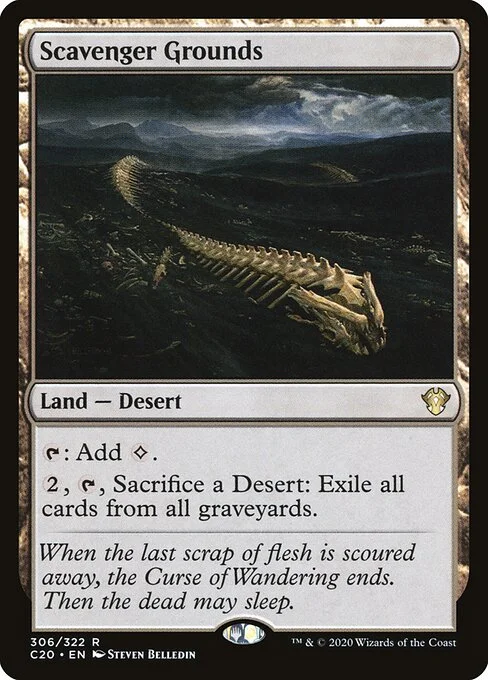 Scavenger Grounds, carta Magic di tipo Land — Desert illustrata da Steven Belledin