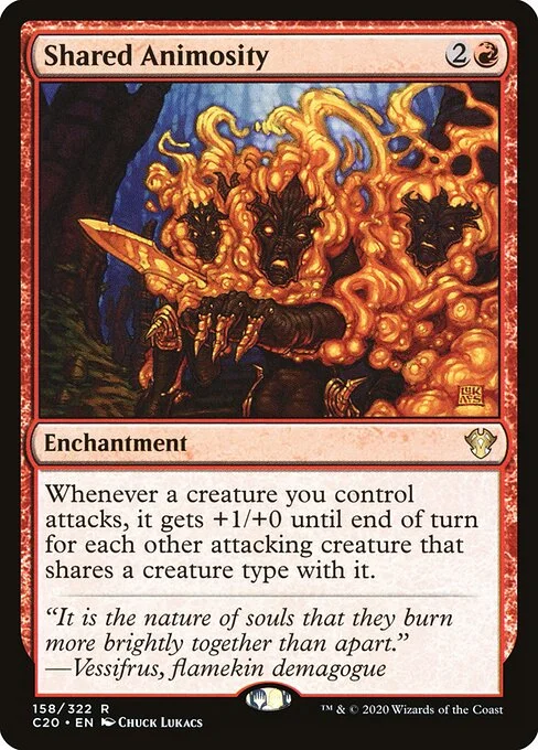 Shared Animosity, carta Magic di tipo Enchantment illustrata da Chuck Lukacs
