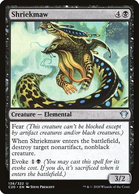 Shriekmaw, carta Magic di tipo Creature — Elemental illustrata da Steve Prescott