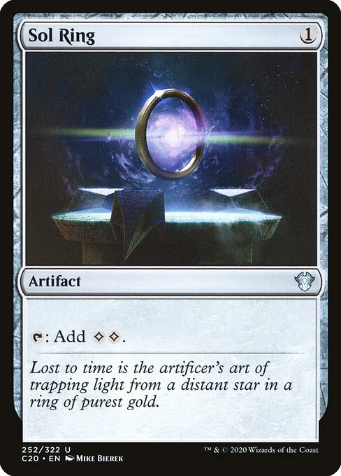 Sol Ring, carta Magic di tipo Artifact illustrata da Mike Bierek