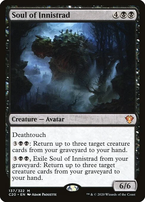 Soul of Innistrad, carta Magic di tipo Creature — Avatar illustrata da Adam Paquette