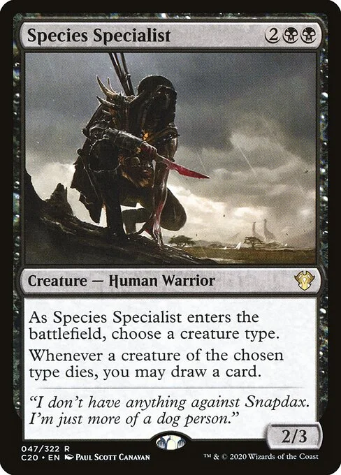 Species Specialist, carta Magic di tipo Creature — Human Warrior illustrata da Paul Scott Canavan