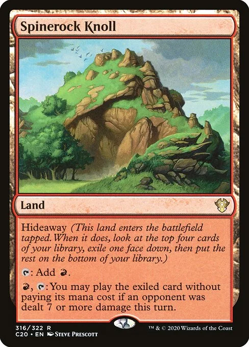 Spinerock Knoll, carta Magic di tipo Land illustrata da Steve Prescott