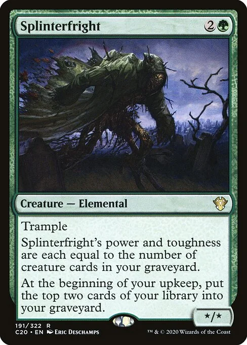 Splinterfright, carta Magic di tipo Creature — Elemental illustrata da Eric Deschamps