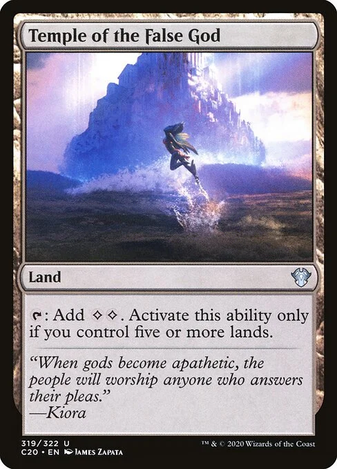 Temple of the False God, carta Magic di tipo Land illustrata da James Zapata