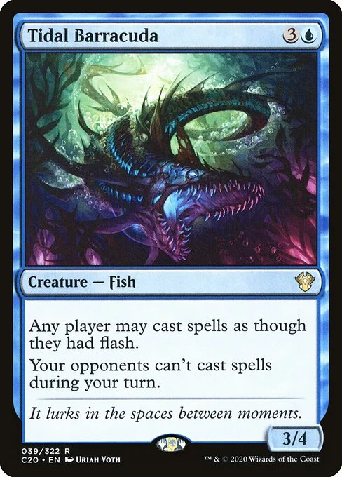 Tidal Barracuda, carta Magic di tipo Creature — Fish illustrata da Uriah Voth