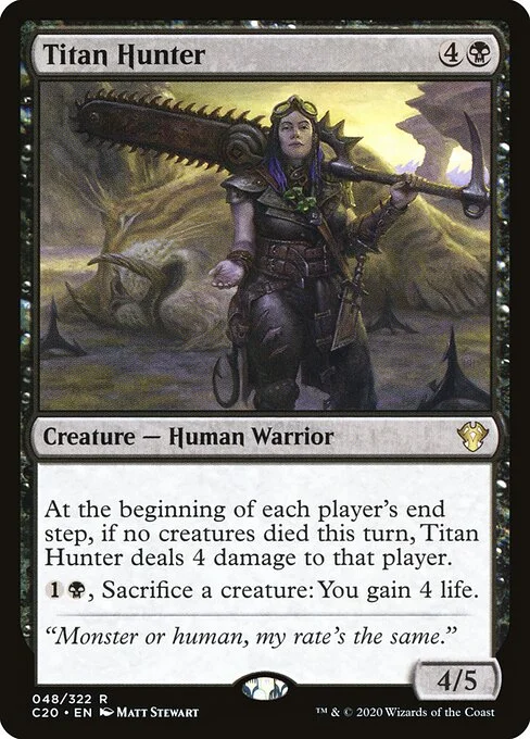 Titan Hunter, carta Magic di tipo Creature — Human Warrior illustrata da Matt Stewart