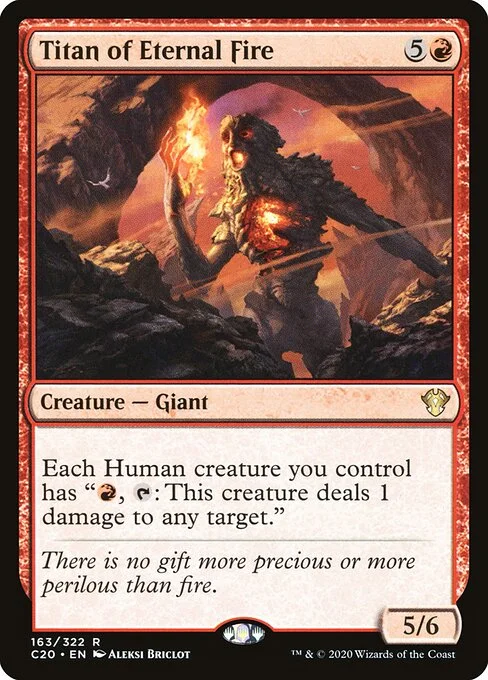 Titan of Eternal Fire, carta Magic di tipo Creature — Giant illustrata da Aleksi Briclot