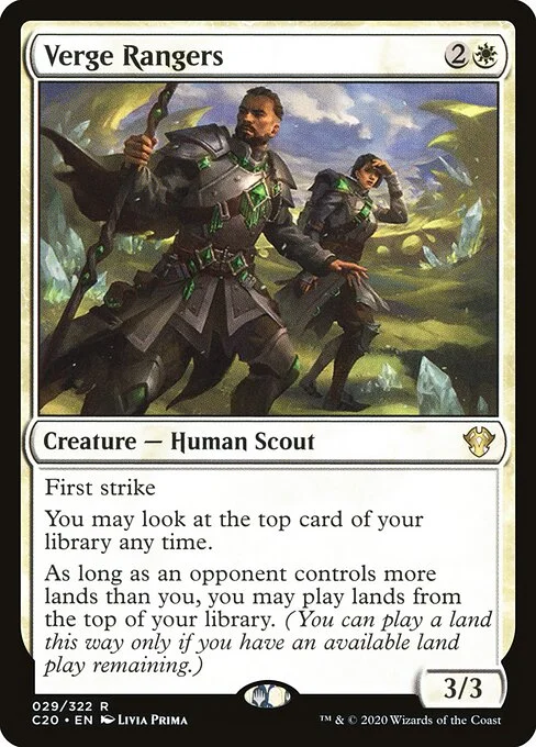 Verge Rangers, carta Magic di tipo Creature — Human Scout Ranger illustrata da Livia Prima