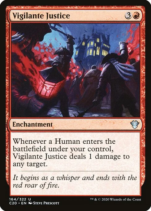 Vigilante Justice, carta Magic di tipo Enchantment illustrata da Steve Prescott