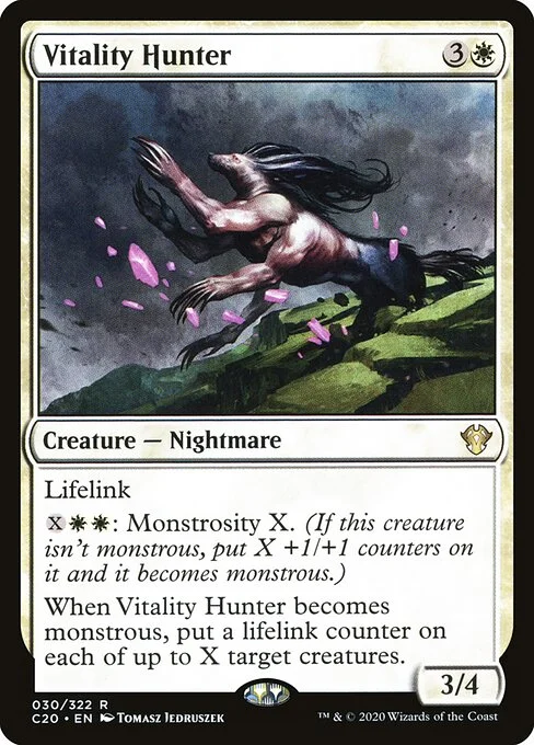 Vitality Hunter, carta Magic di tipo Creature — Nightmare illustrata da Tomasz Jedruszek