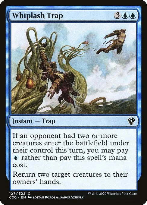Whiplash Trap, carta Magic di tipo Instant — Trap illustrata da Zoltan Boros & Gabor Szikszai