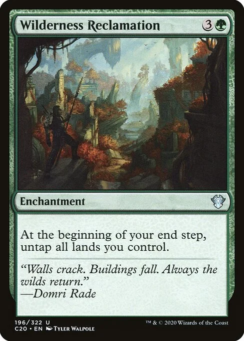Wilderness Reclamation, carta Magic di tipo Enchantment illustrata da Tyler Walpole