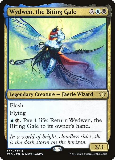 Wydwen, the Biting Gale, carta Magic di tipo Legendary Creature — Faerie Wizard illustrata da Matt Cavotta