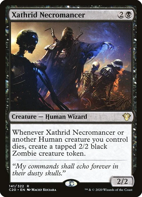 Xathrid Necromancer, carta Magic di tipo Creature — Human Wizard illustrata da Maciej Kuciara