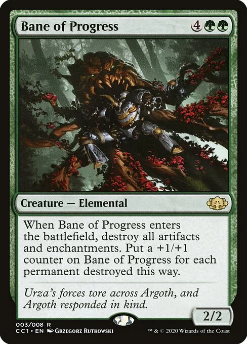 Bane of Progress, carta Magic di tipo Creature — Elemental illustrata da Grzegorz Rutkowski
