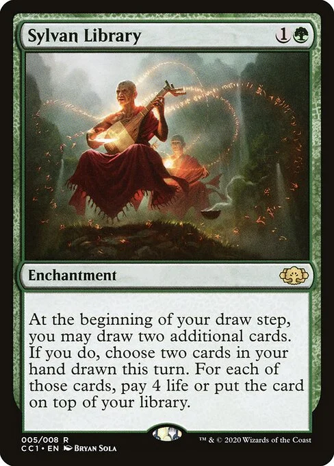 Sylvan Library, carta Magic di tipo Enchantment illustrata da Bryan Sola