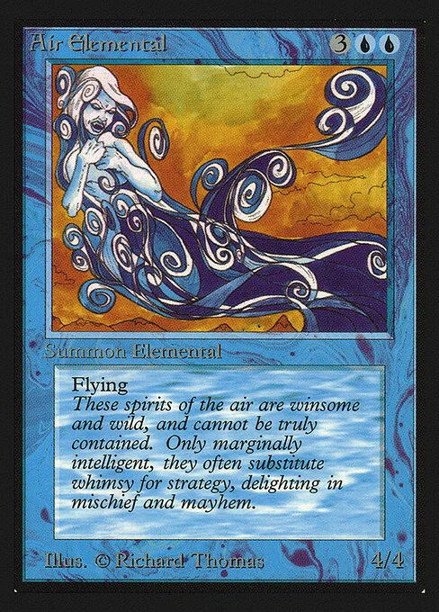 Air Elemental, carta Magic di tipo Creature — Elemental illustrata da Richard Thomas
