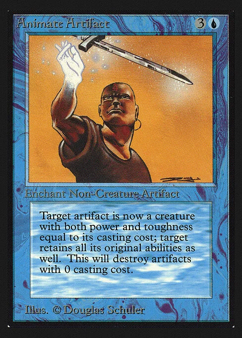 Animate Artifact, carta Magic di tipo Enchantment — Aura illustrata da Douglas Shuler