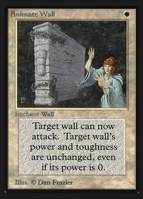 Animate Wall, carta Magic di tipo Enchantment — Aura illustrata da Dan Frazier