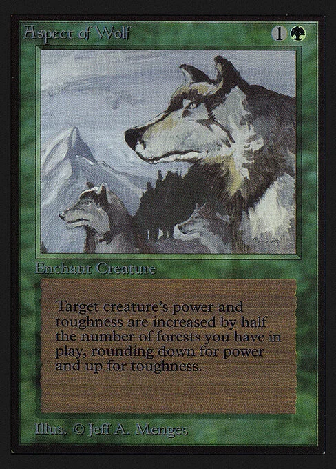 Aspect of Wolf, carta Magic di tipo Enchantment — Aura illustrata da Jeff A. Menges