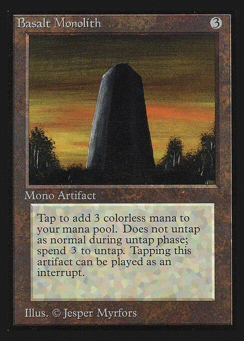 Basalt Monolith, carta Magic di tipo Artifact illustrata da Jesper Myrfors