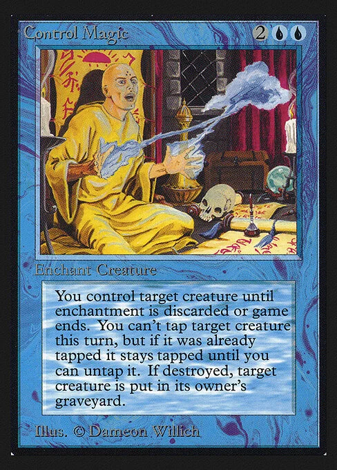 Control Magic, carta Magic di tipo Enchantment — Aura illustrata da Dameon Willich