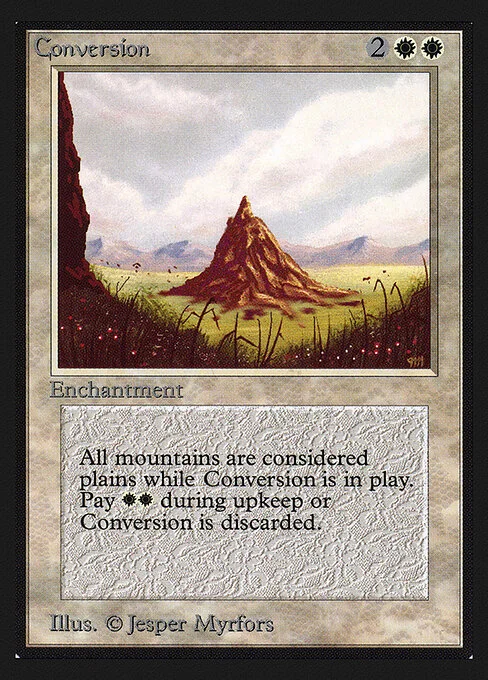Conversion, carta Magic di tipo Enchantment illustrata da Jesper Myrfors