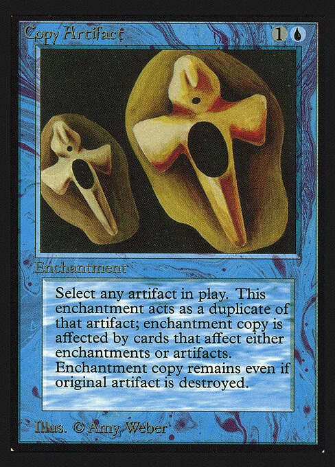 Copy Artifact, carta Magic di tipo Enchantment illustrata da Amy Weber