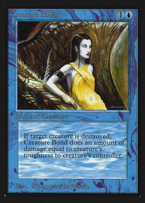 Creature Bond, carta Magic di tipo Enchantment — Aura illustrata da Anson Maddocks