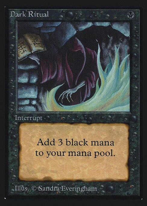 Dark Ritual, carta Magic di tipo Instant illustrata da Sandra Everingham