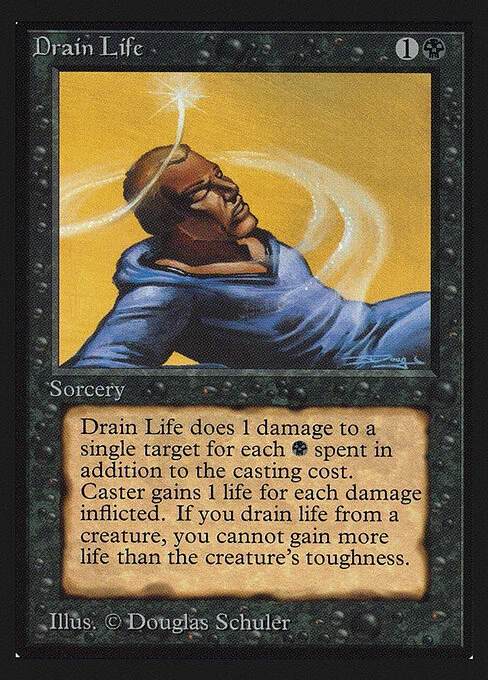 Drain Life, carta Magic di tipo Sorcery illustrata da Douglas Shuler