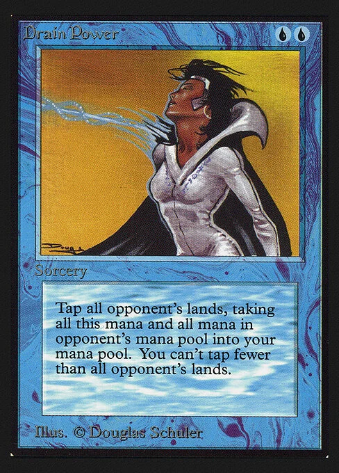 Drain Power, carta Magic di tipo Sorcery illustrata da Douglas Shuler