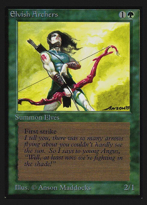 Elvish Archers, carta Magic di tipo Creature — Elf Archer illustrata da Anson Maddocks