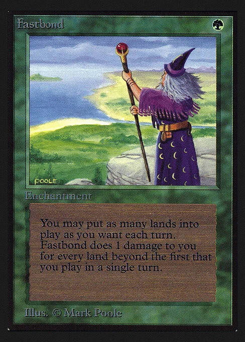 Fastbond, carta Magic di tipo Enchantment illustrata da Mark Poole