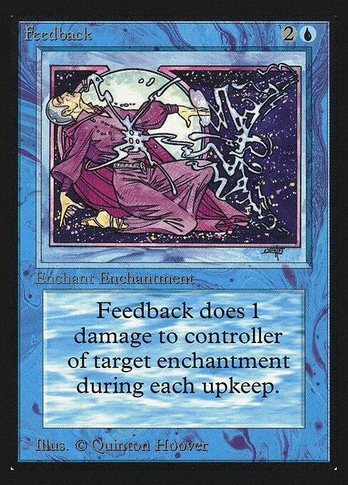 Feedback, carta Magic di tipo Enchantment — Aura illustrata da Quinton Hoover